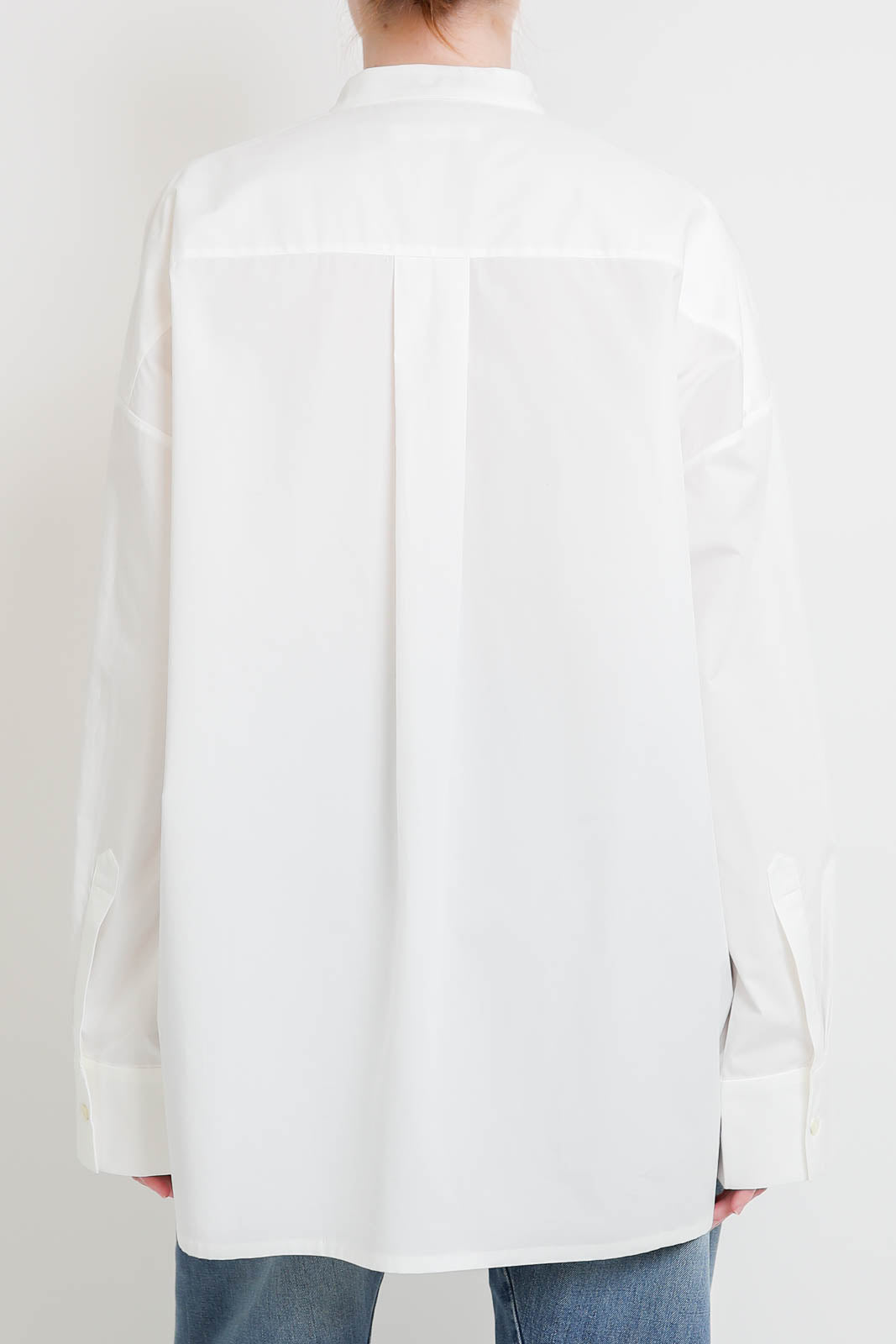 6397, Blouse Minimalist Tuxedo in white
