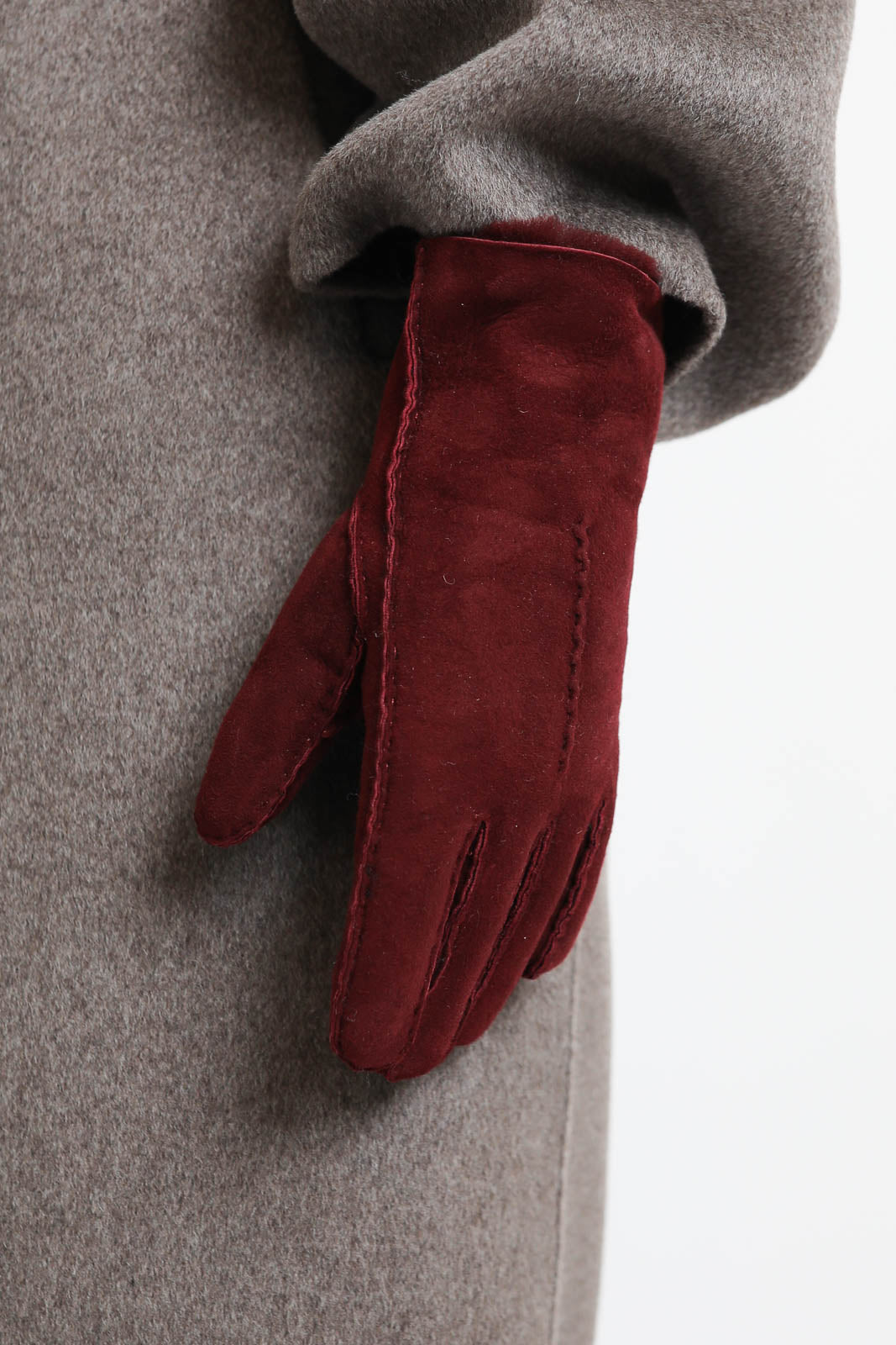 Aristide, shearling gloves in Mercury