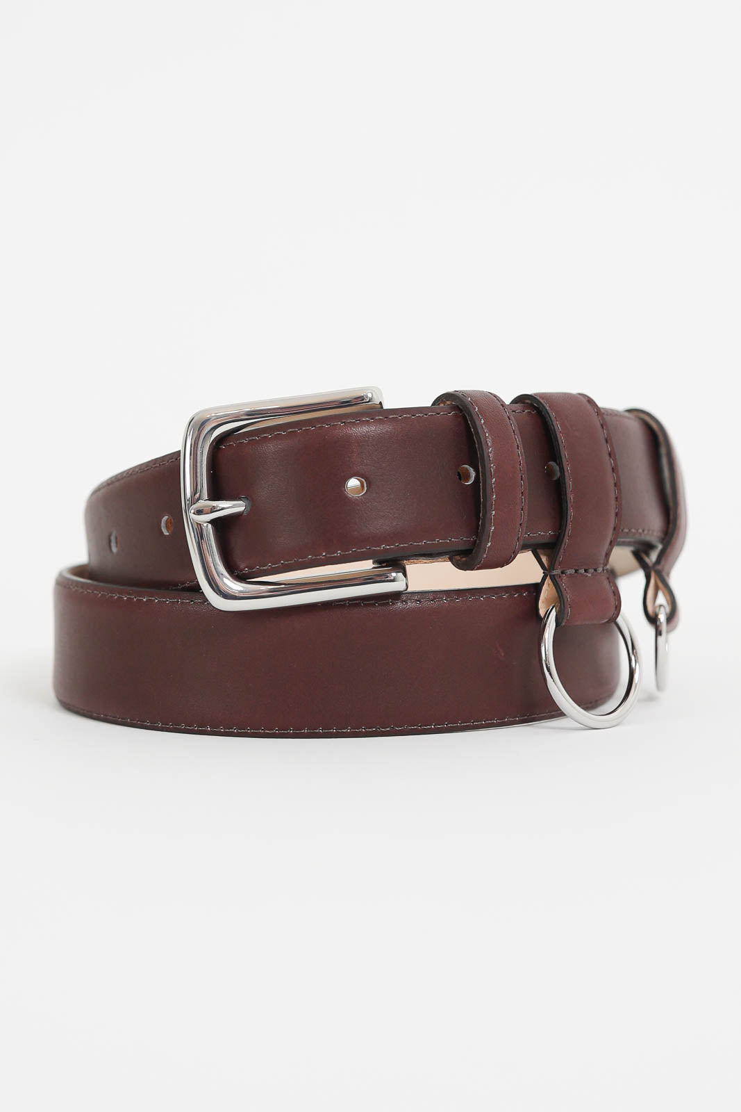 Tibi, Classic Ring Belt in Burgundy