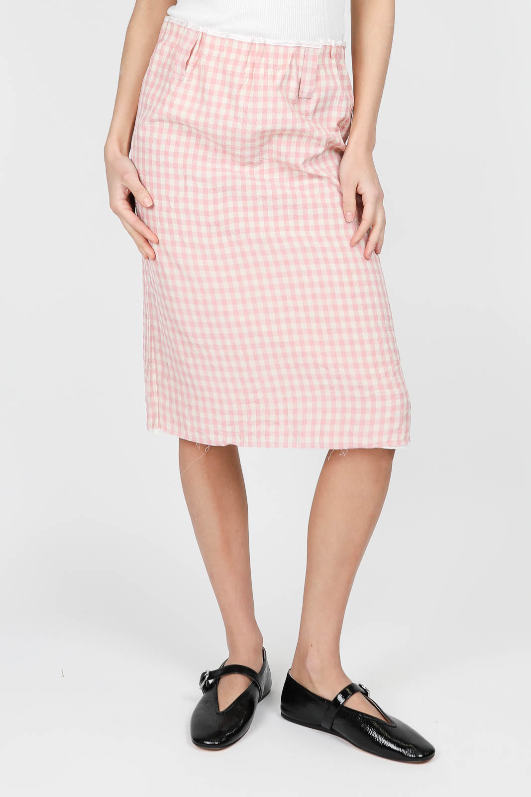 Skirt Crayon in Vichy Rose