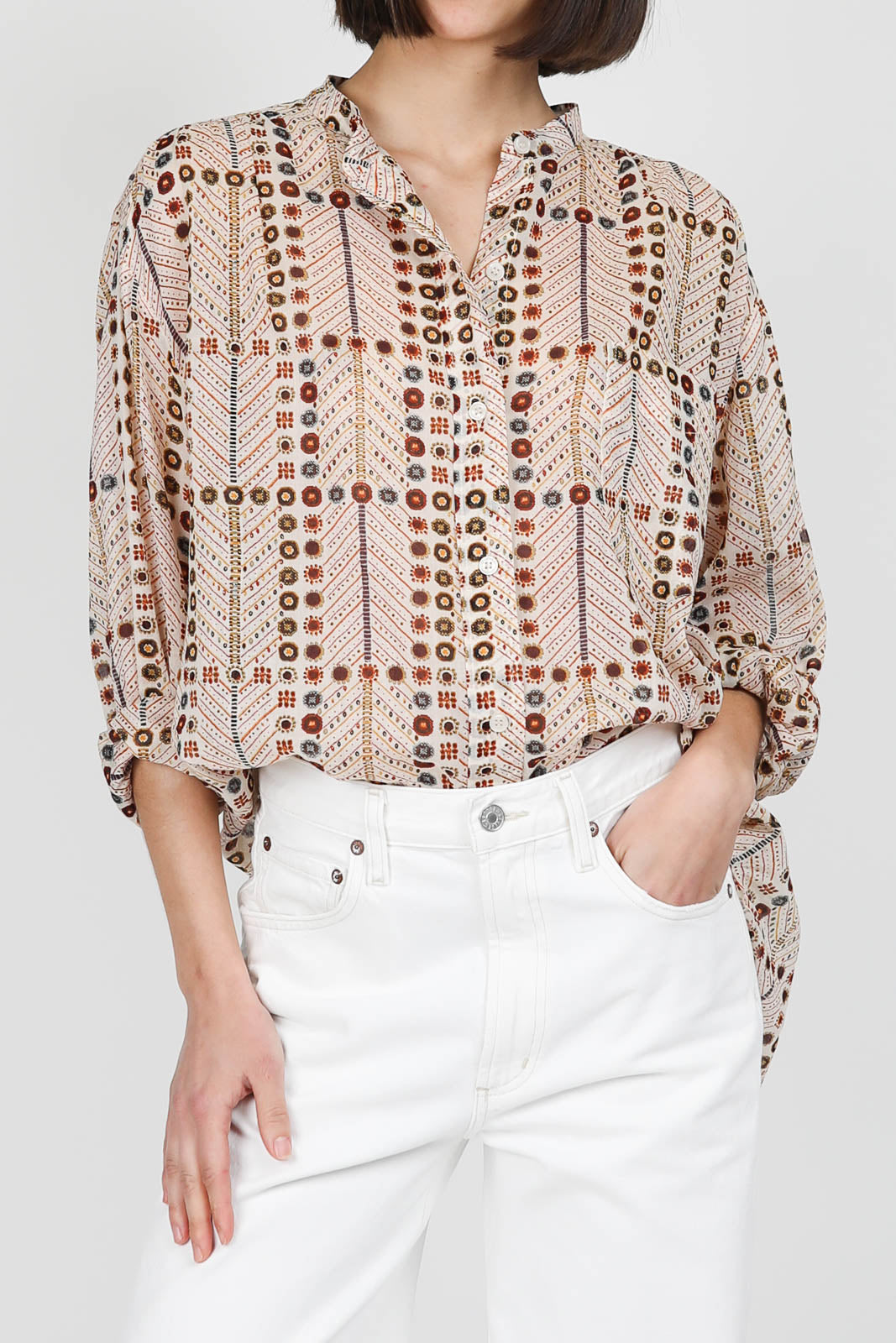 Blouse Mexika in ecru