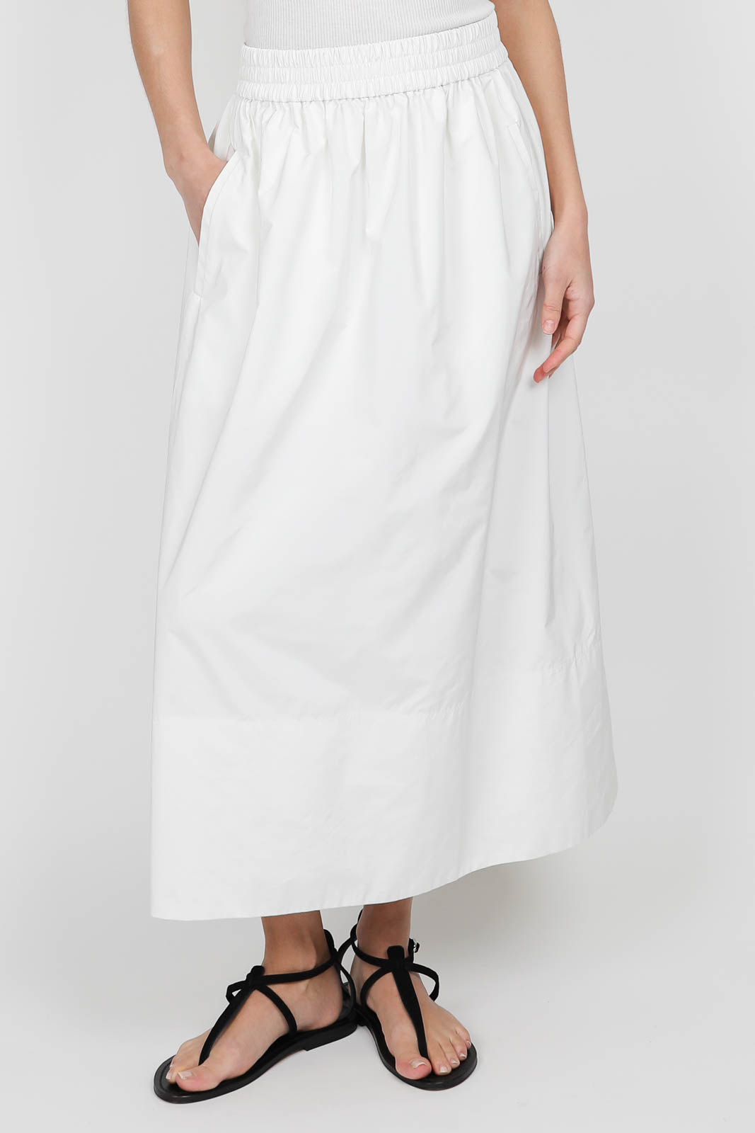Nylon Skirt in white