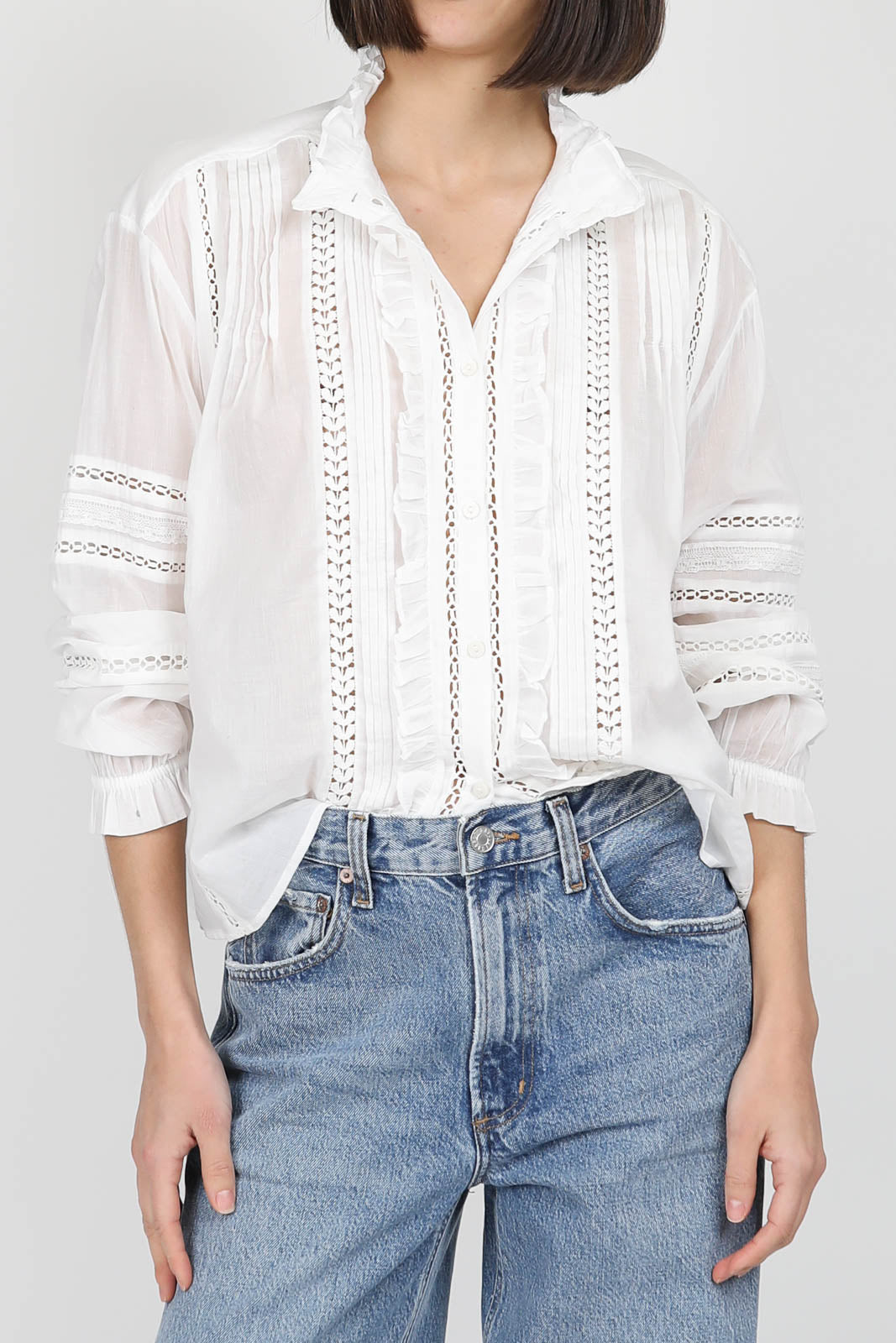 Valda blouse in white