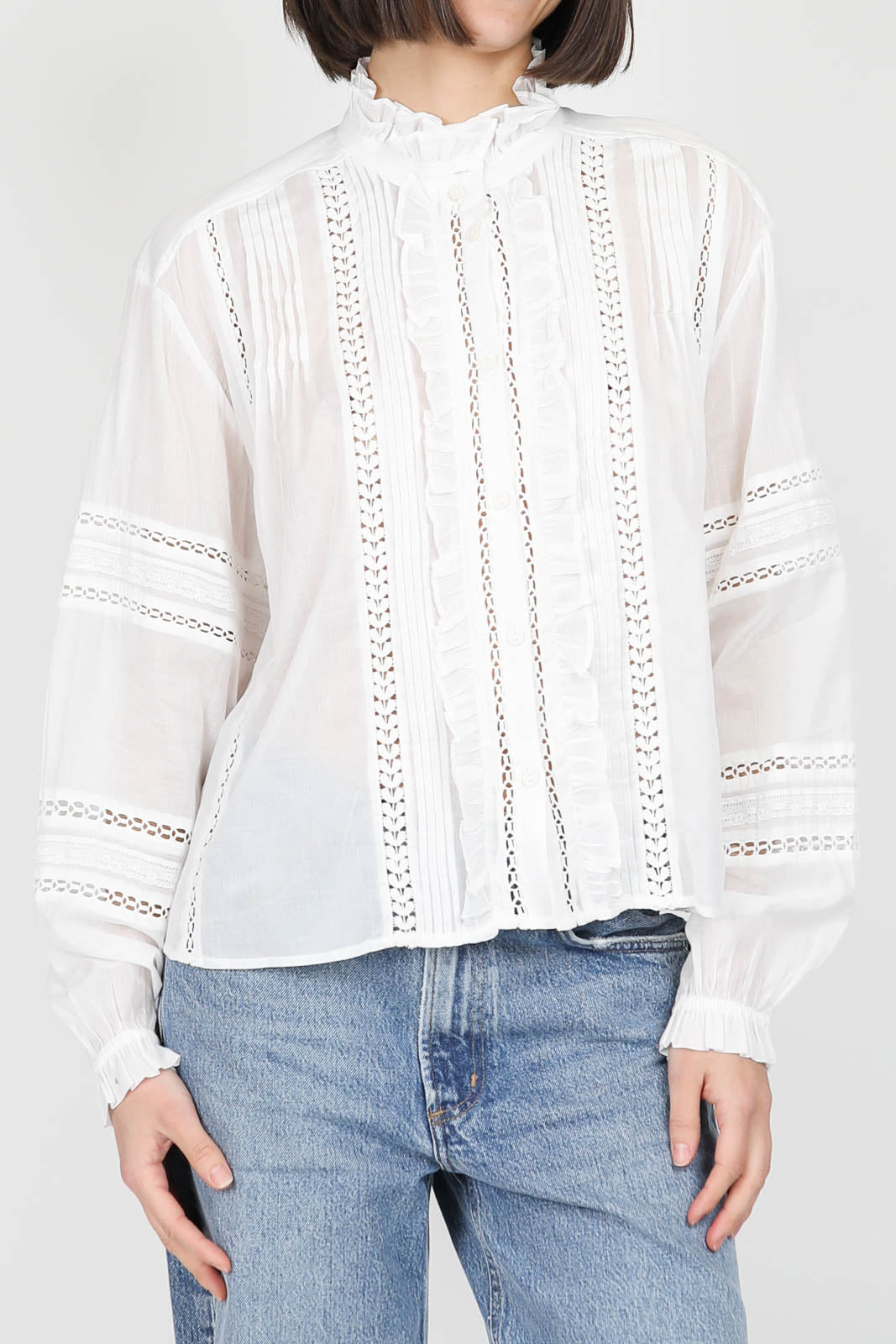 Valda blouse in white