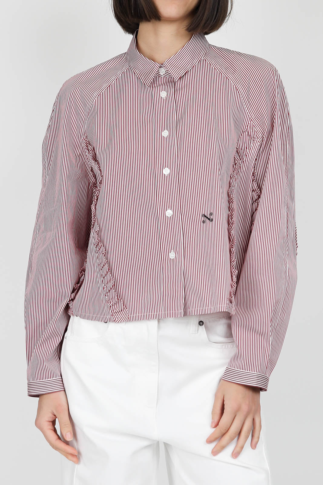 Moshi Moshi blouse in Burgundy Stripe
