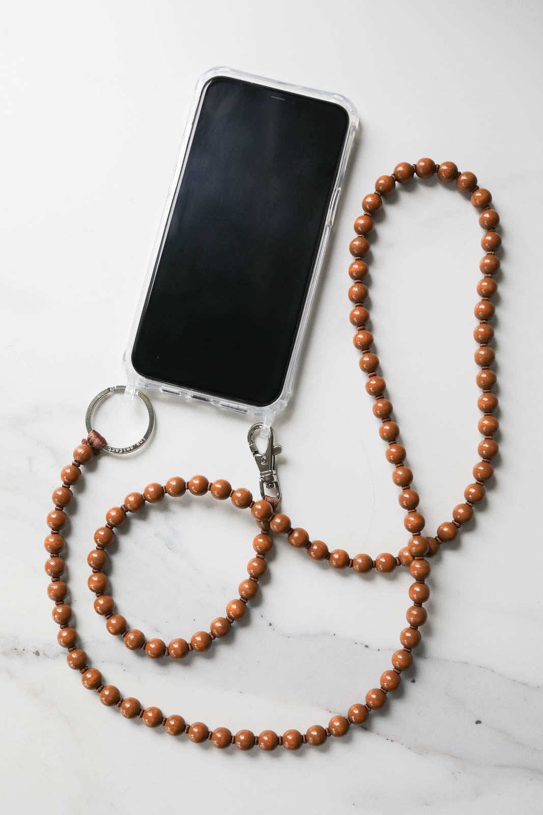 Cell phone chain in mocha