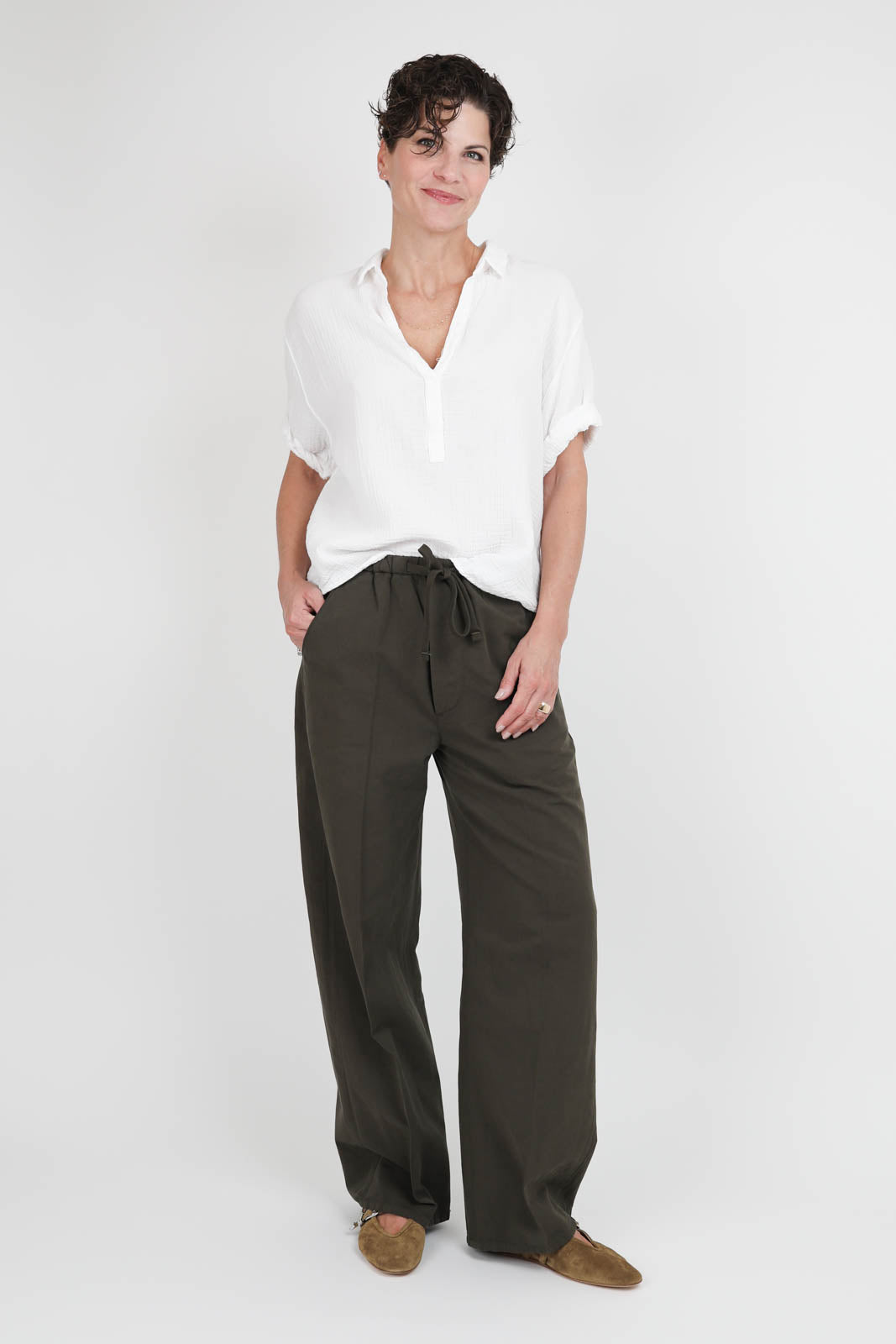Aurora trousers in Dark Olive