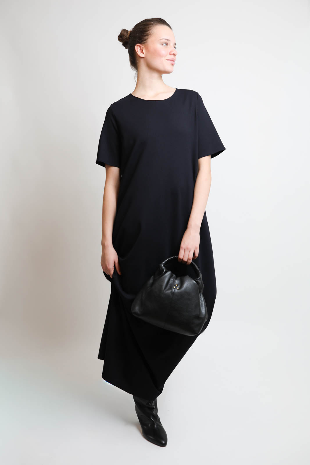 Toujours dress in dark sapphire