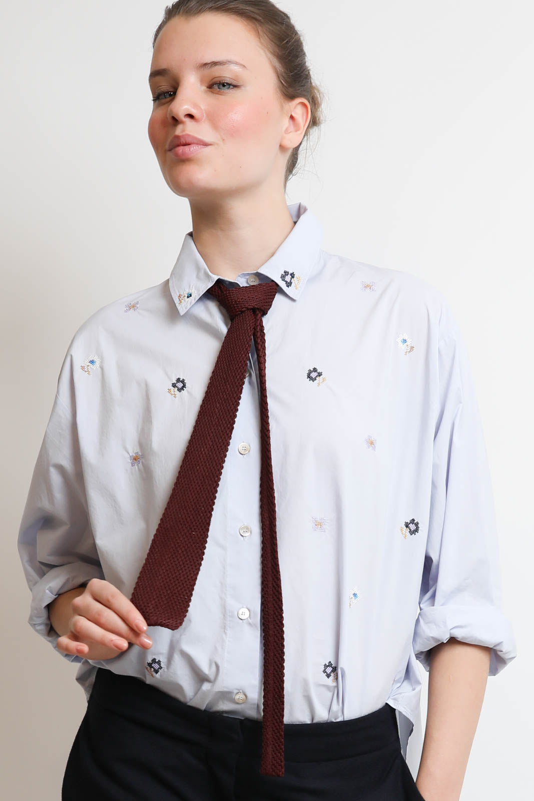 Forte-Forte, Blouse En Fleur in Ciel