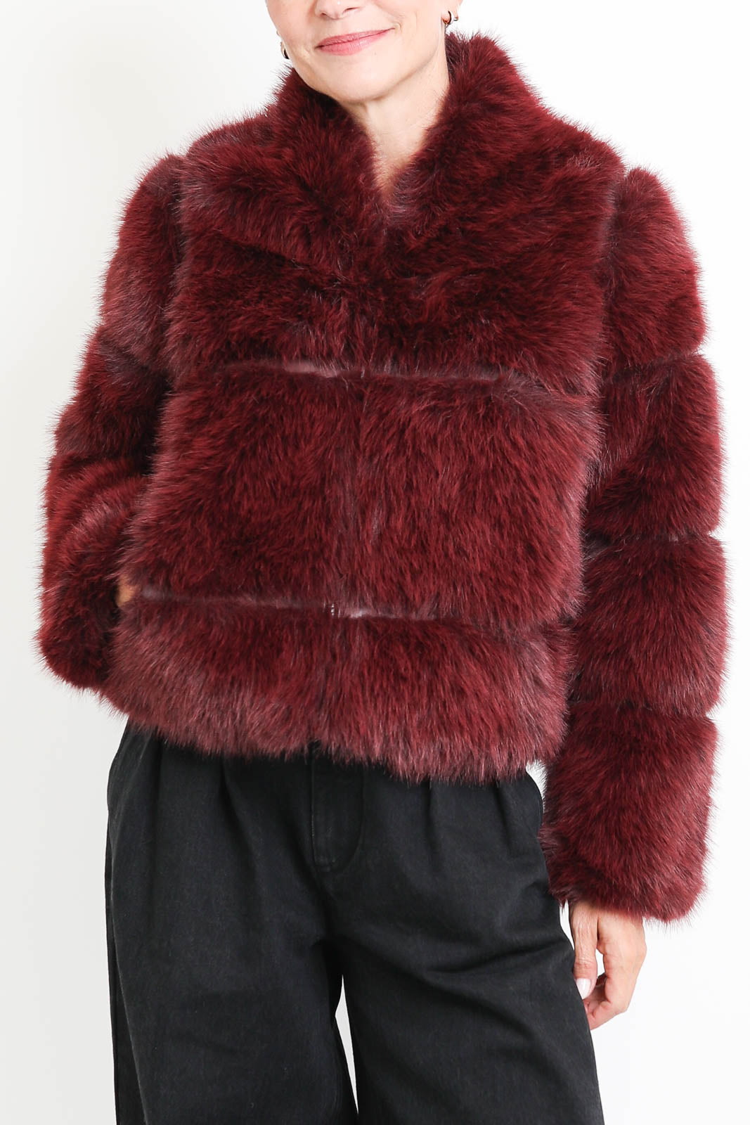 Apparis, Sai Sable coat in Merlot