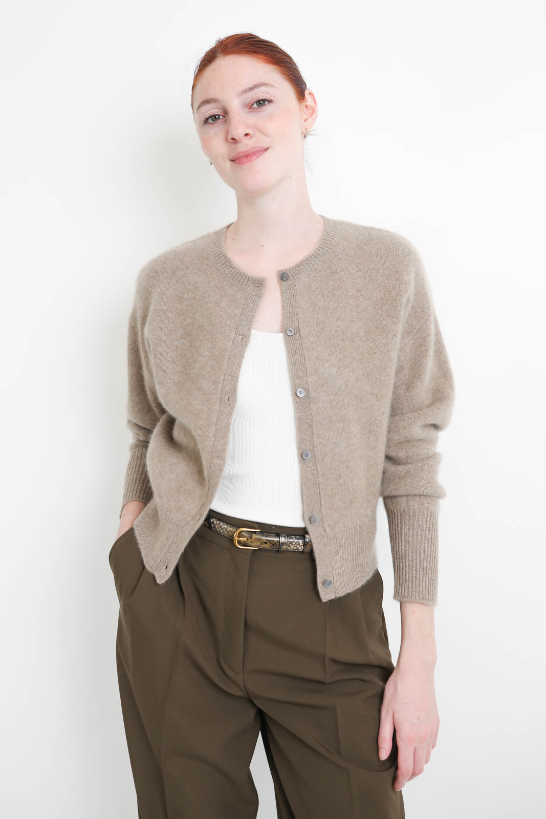 Almada, Coco cardigan in nougat