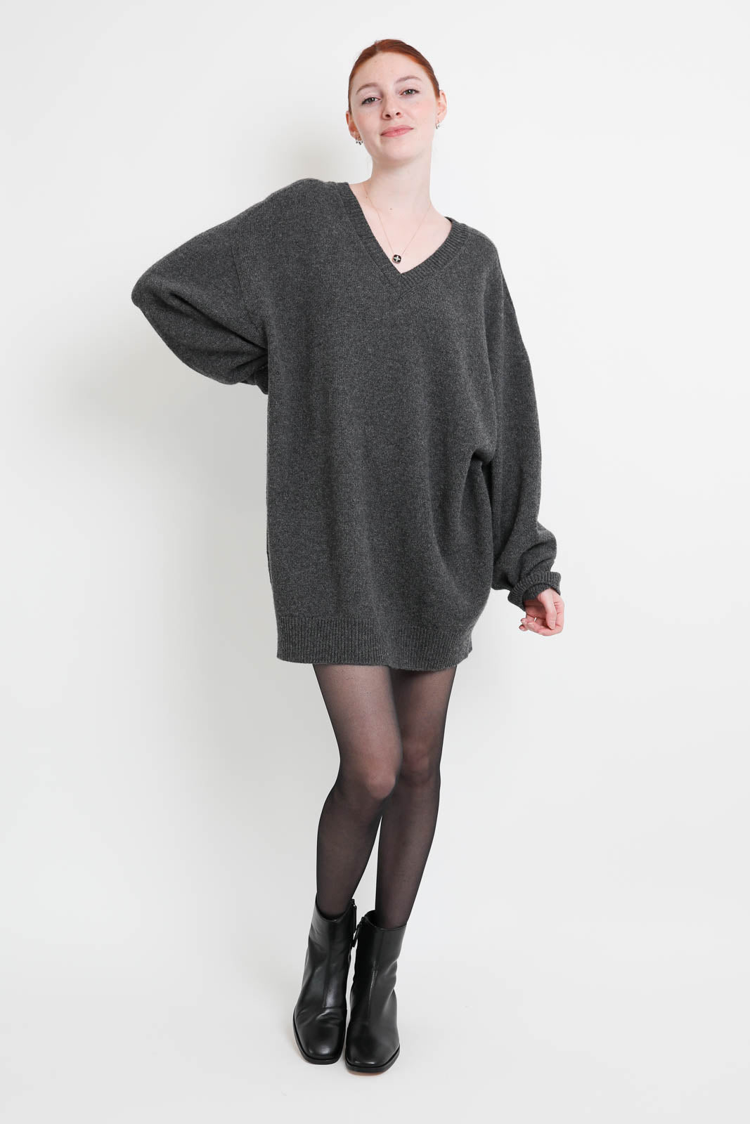 Atomo Factory, Mini Abito Rasato dress in Antracite
