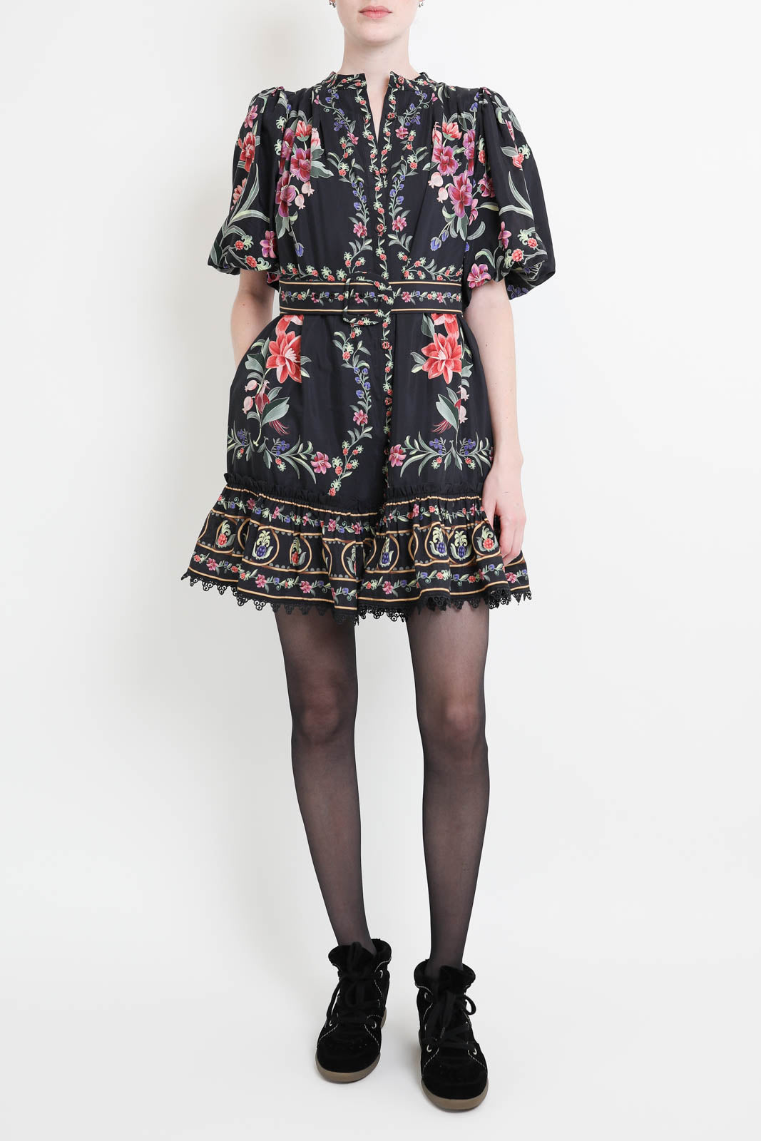 Farm Rio, Belle Garden dress in black