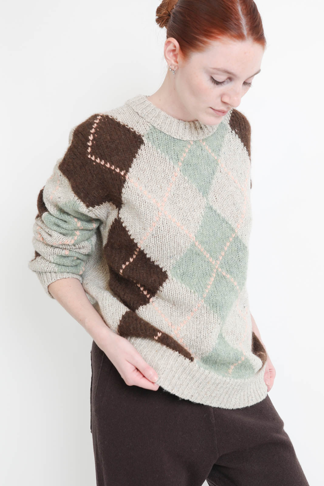 Atomo Factory, Girocollo sweater in Vert