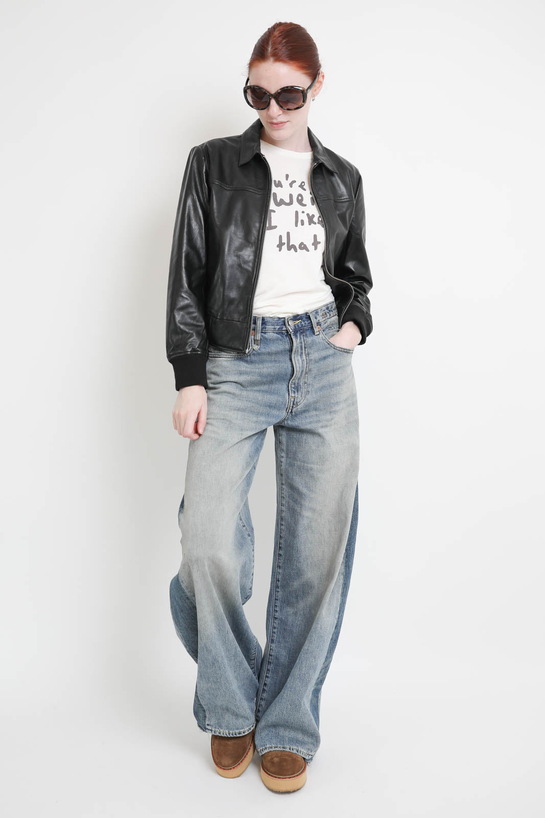 R13, Berlin jacket in Black Leather