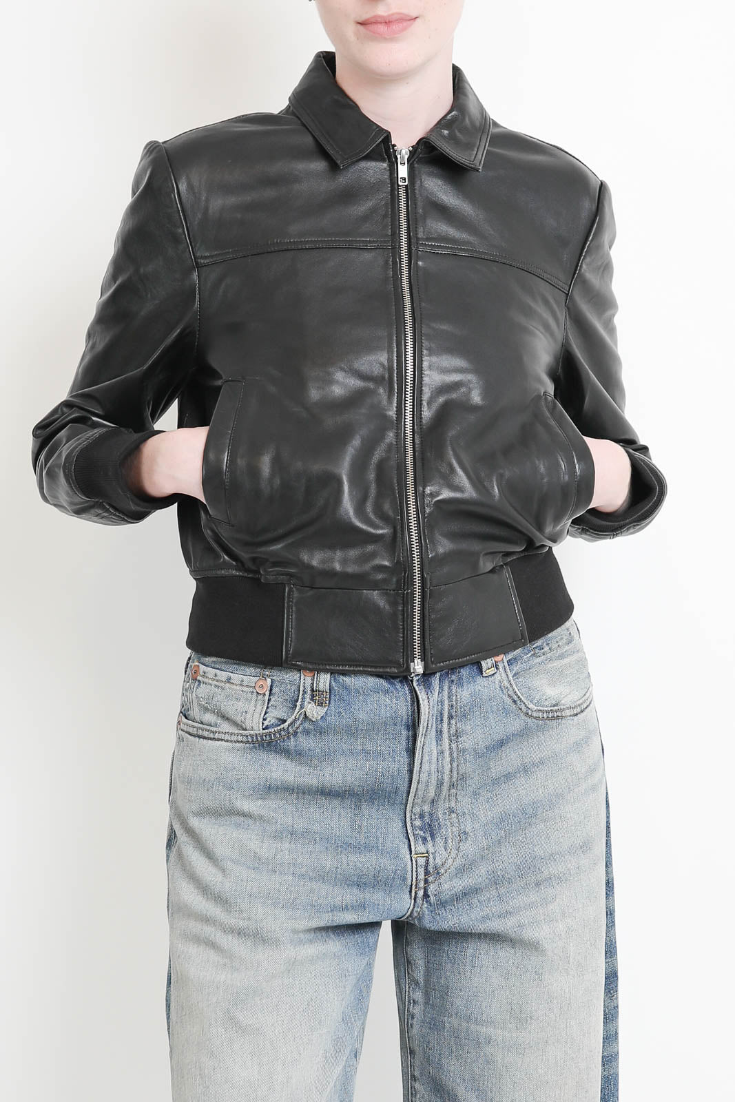 R13, Berlin jacket in Black Leather