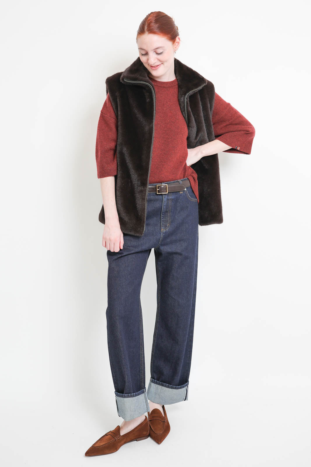 Vanessa Bruno, Vest Furo in brown