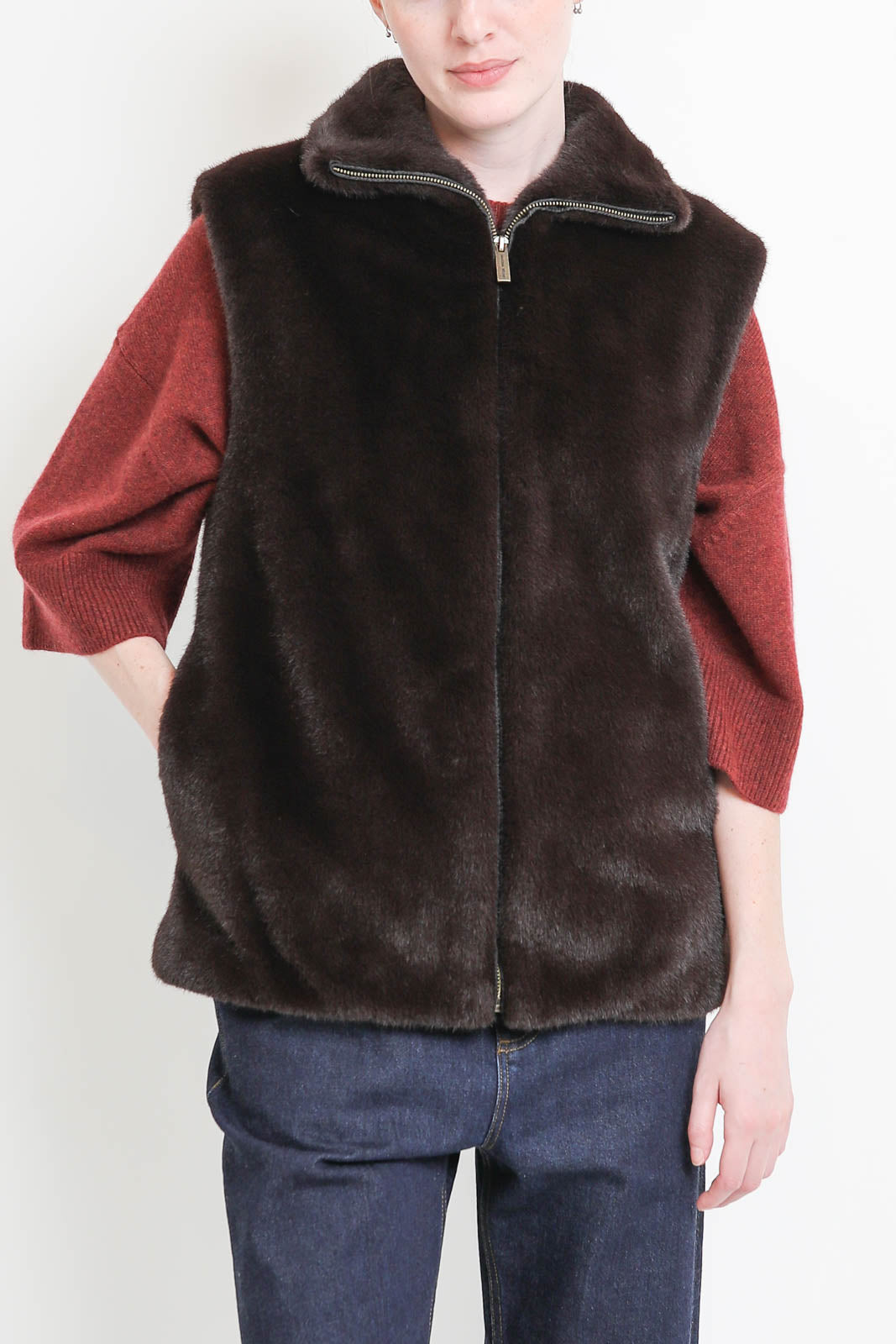 Vanessa Bruno, Vest Furo in brown