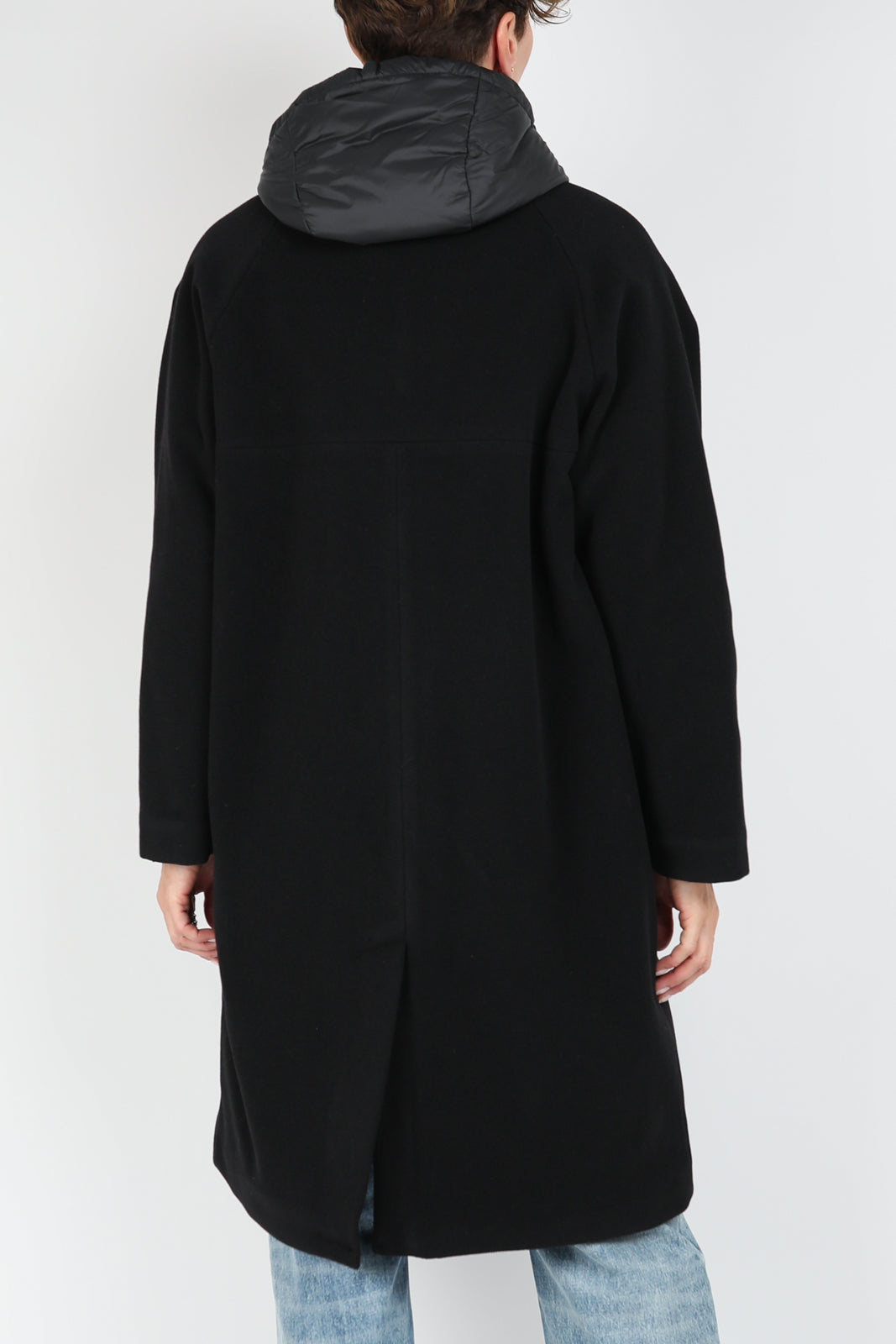 Irene Cash Lux coat in nero