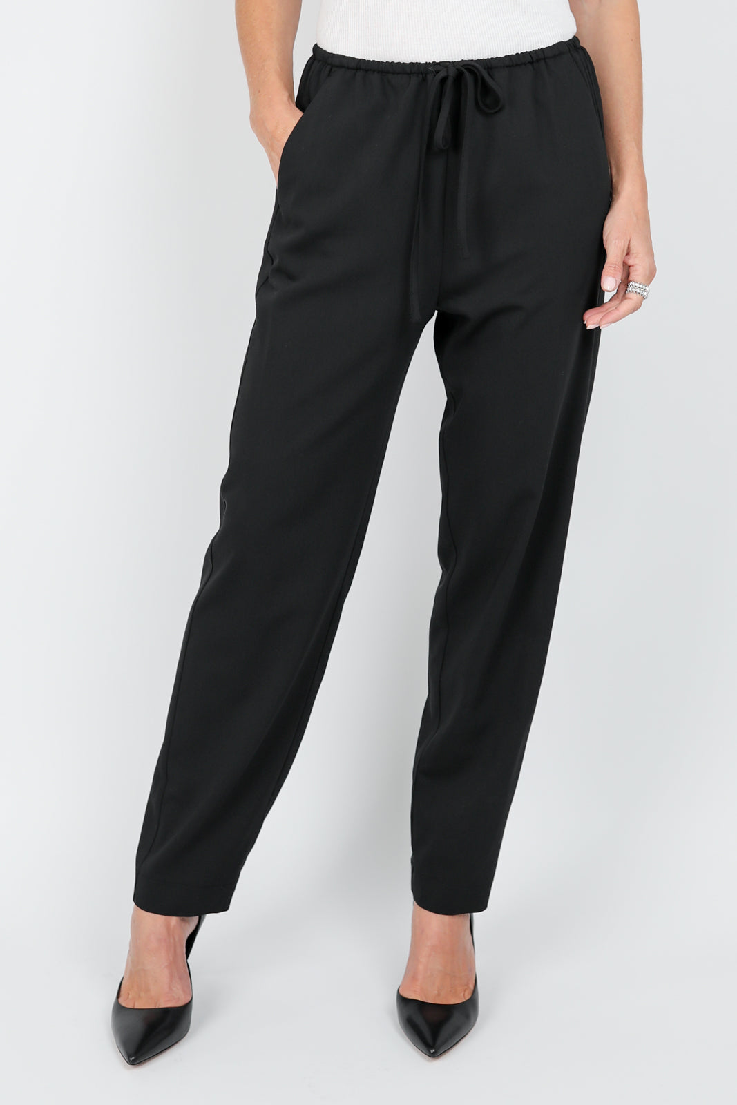 Viscose pants in black