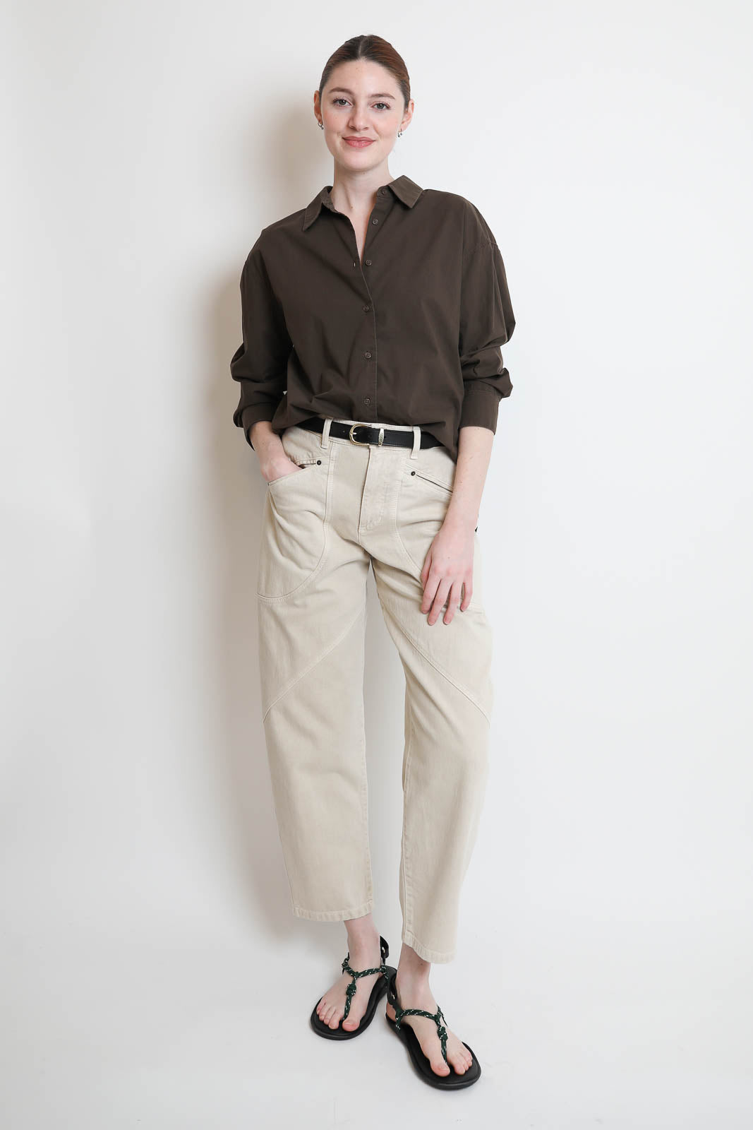 Nili Lotan, Amante blouse in Wood