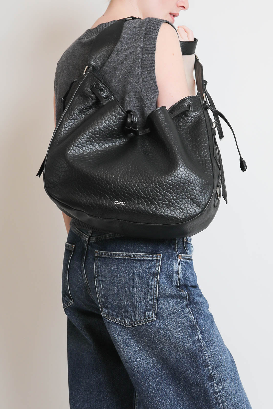 Isabel Marant, Bag Hobo Bag in Black/Silver