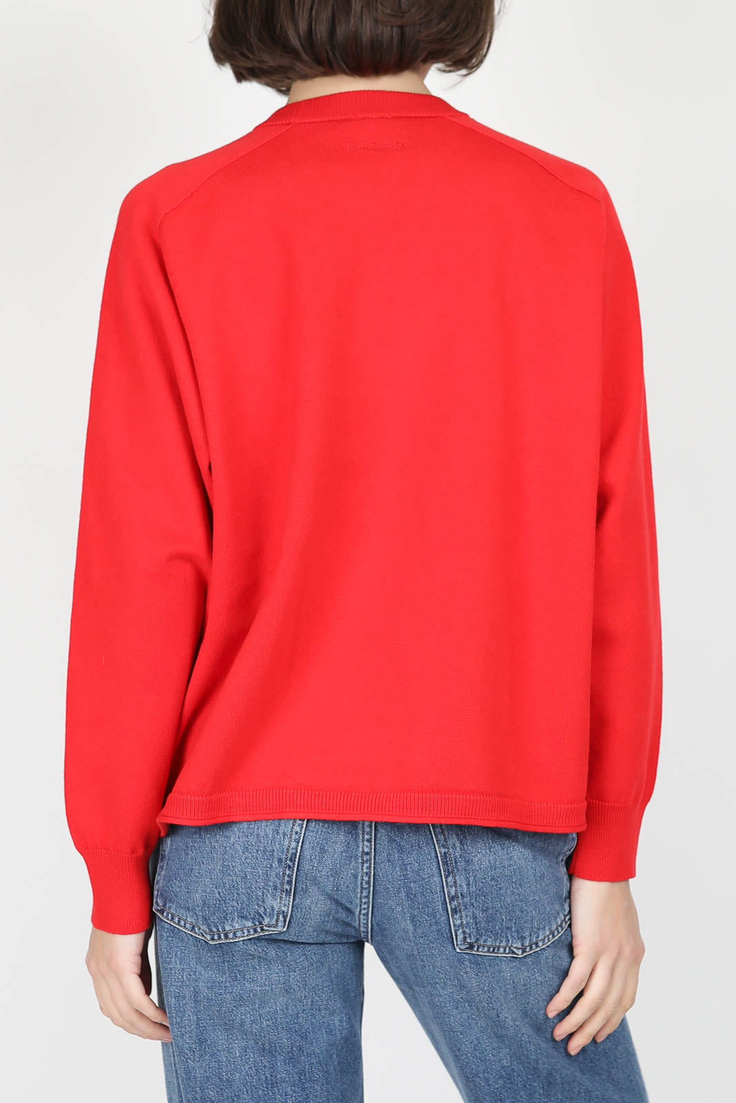 Cotton sweater in red