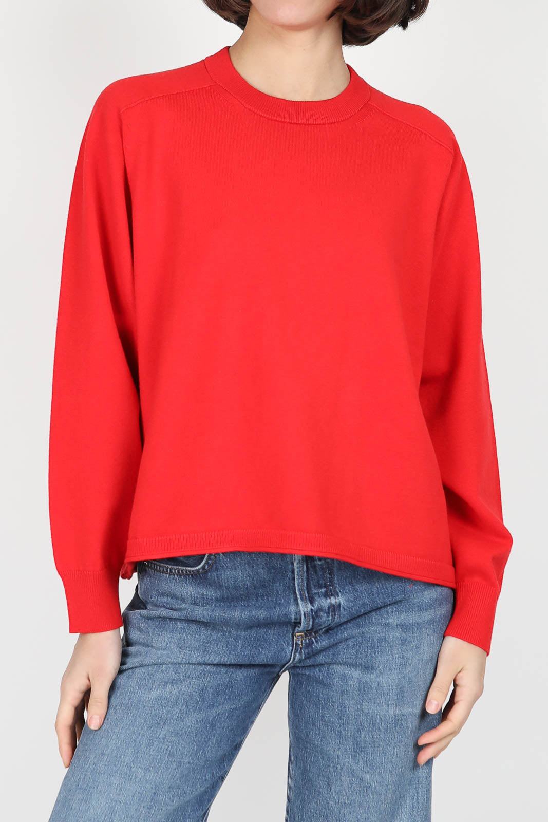 Cotton sweater in red