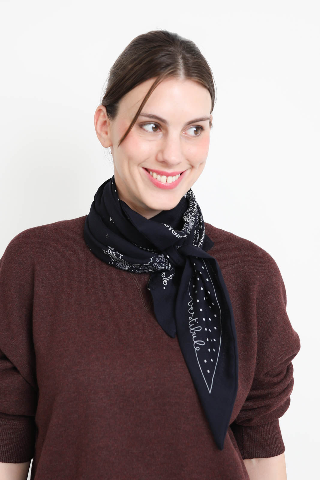 Vestibule, Parisienne scarf in navy