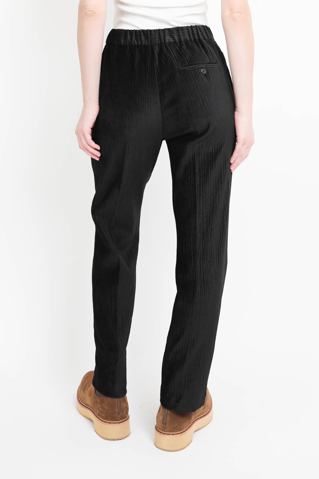 Pomandère, cotton pants in black