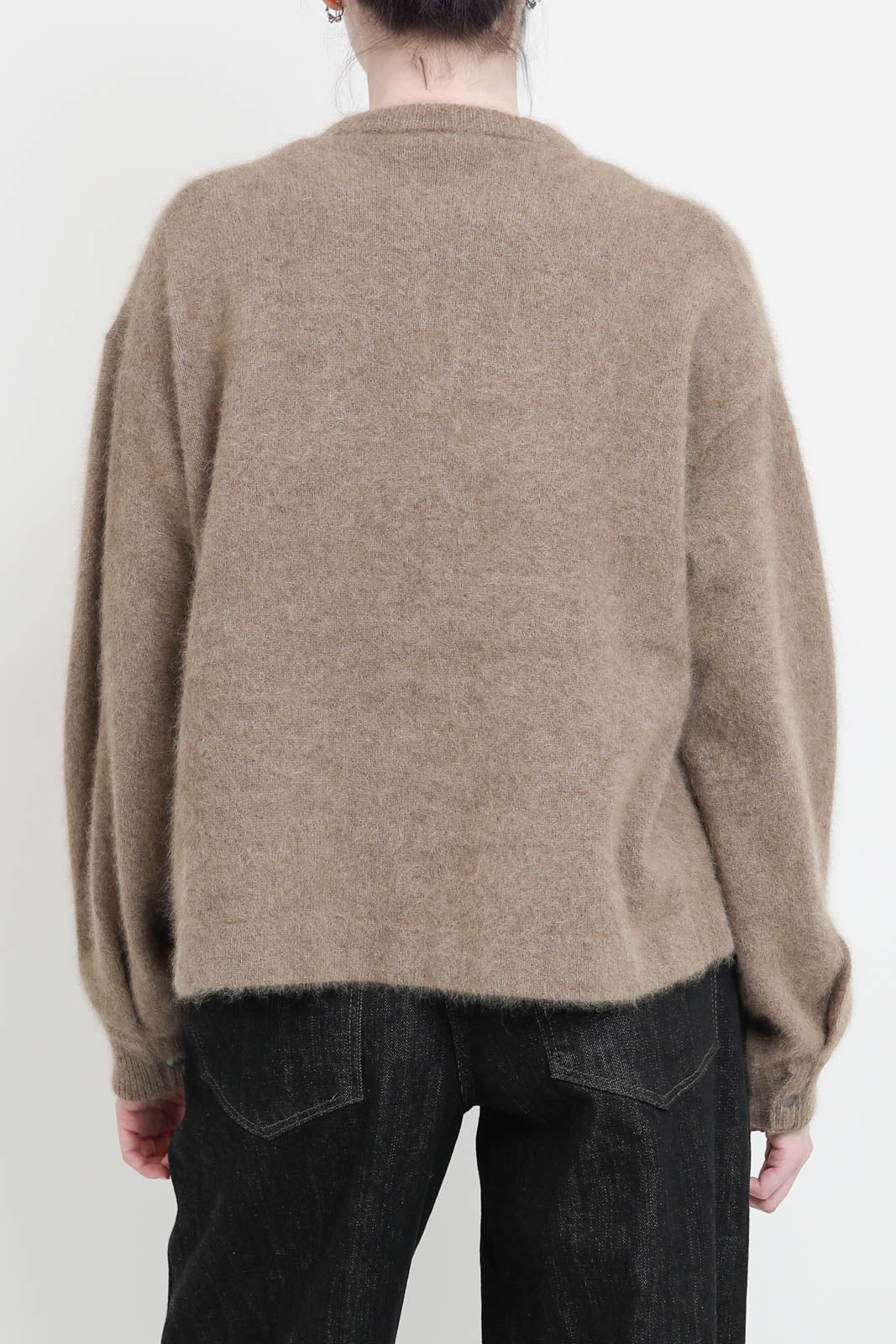 Cardigan with press studs in camel