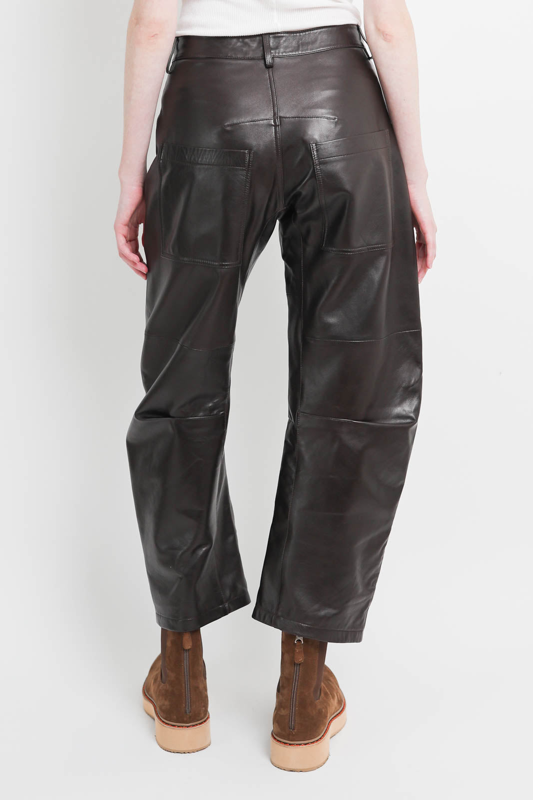 Nili Lotan, Shon Leather trousers in brown