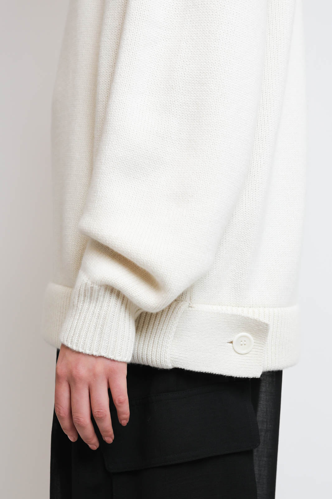Tibi, Cashmere TNeck Oversized Sweater in Ivory