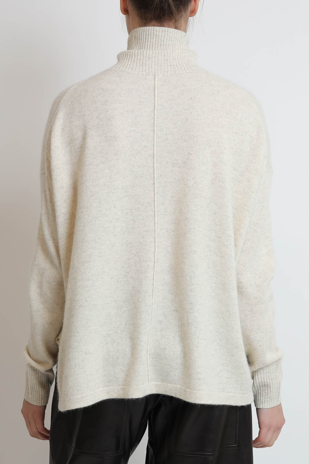 C. T. Plage, high neck sweater in ivory