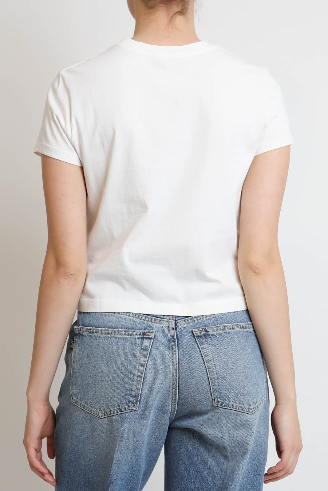 Agolde, T-shirt Adine Shrunken in White Ash