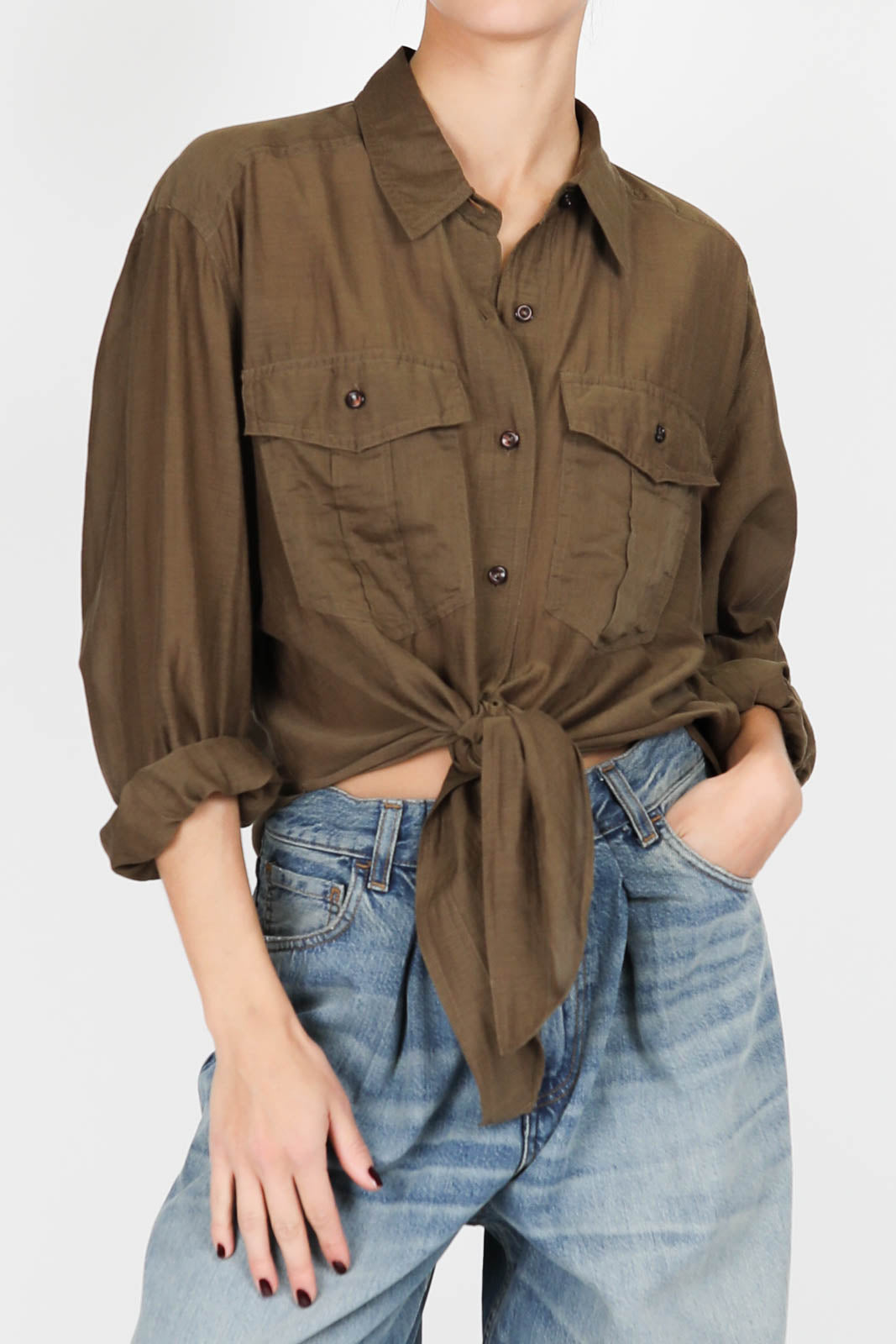 Nath blouse in khaki