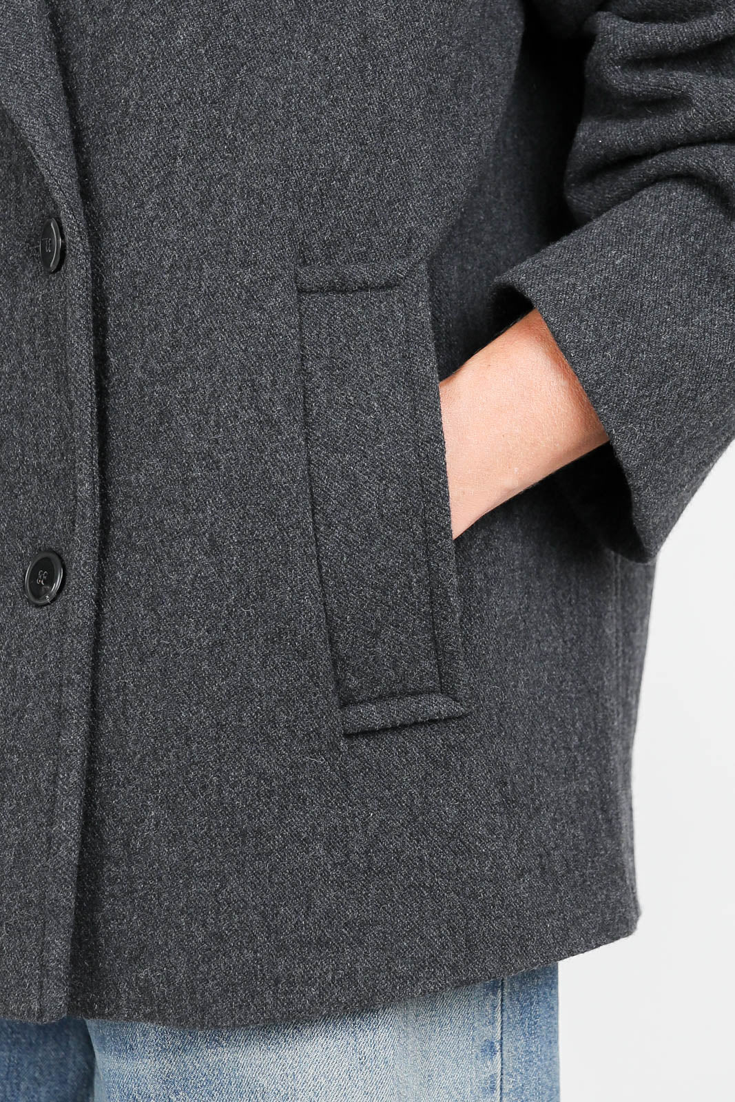 Wool jacket in anthracite