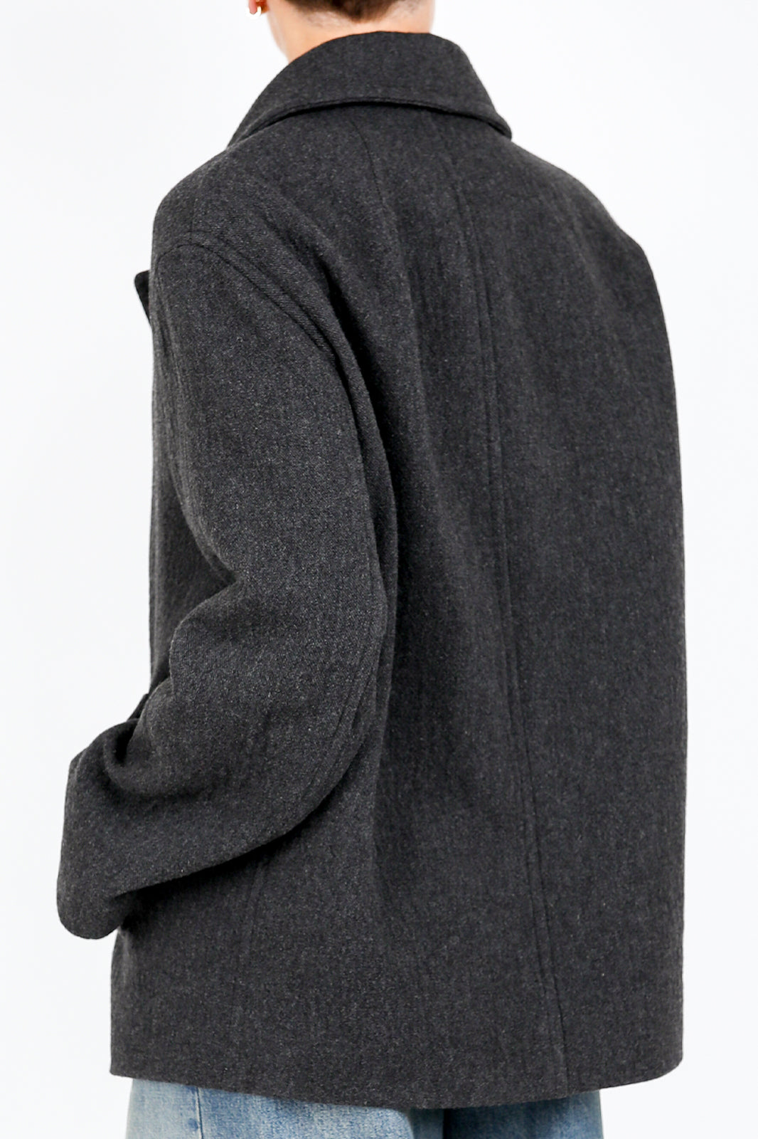 Wool jacket in anthracite