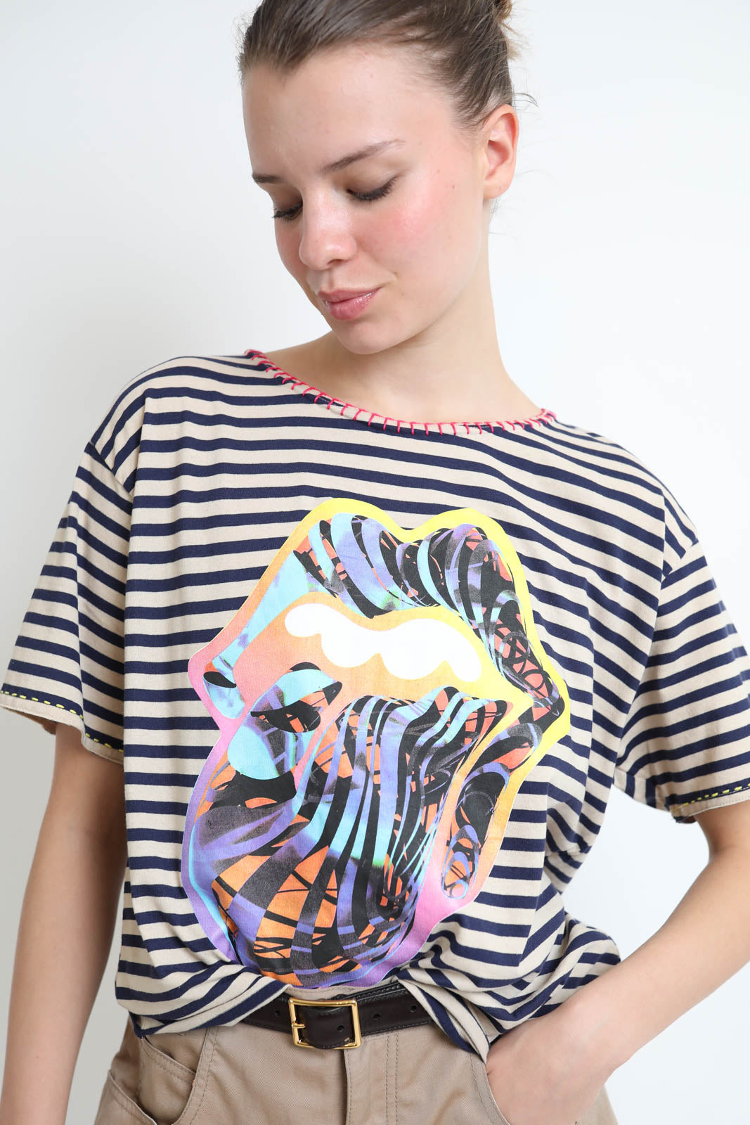 Fish Club, T-shirt Rolling Stone in Rainbow