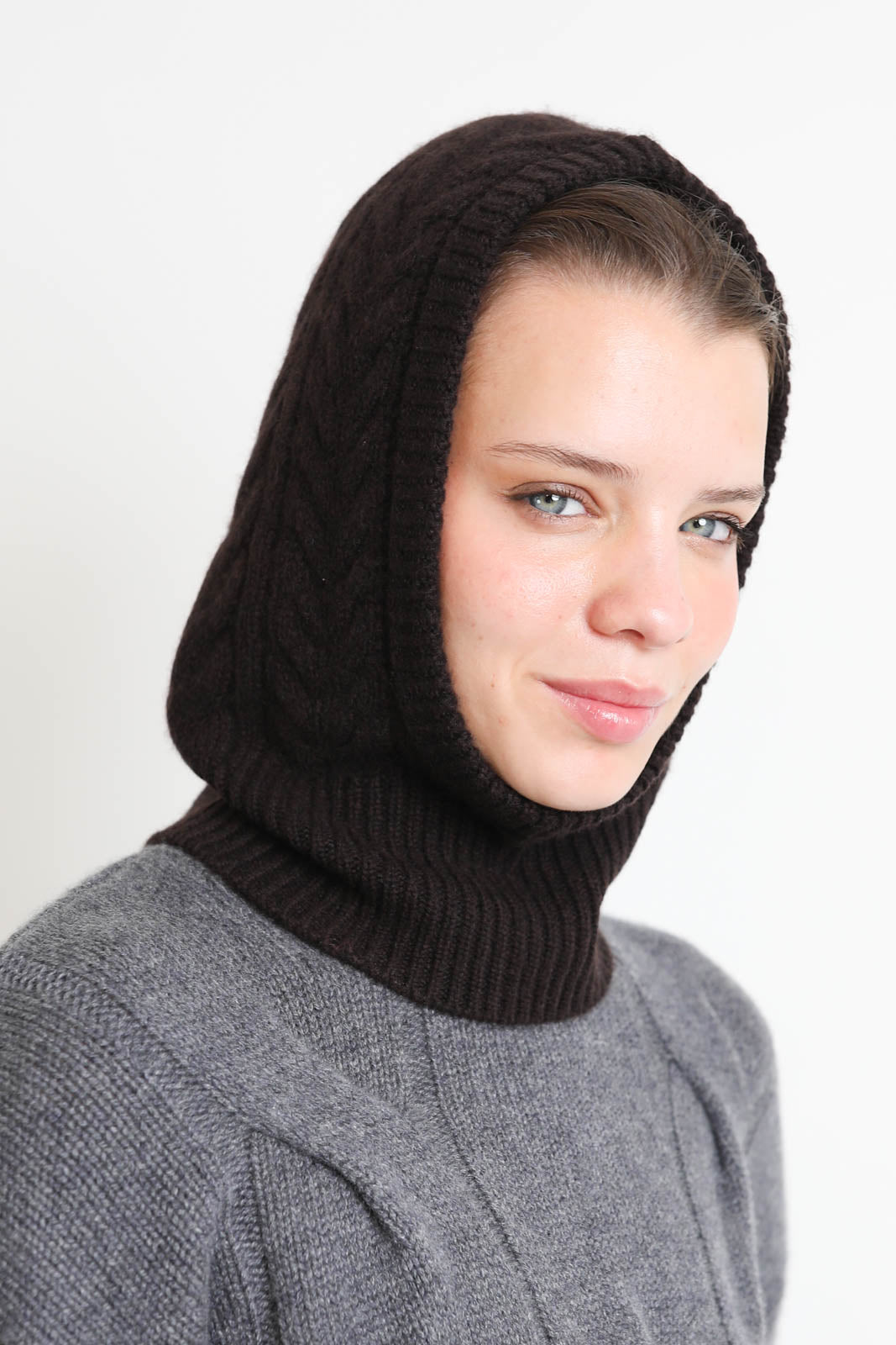 Lisa Yang, Balaclava Ylda hat in Dark Oak