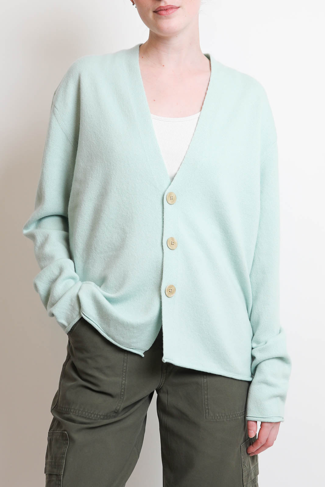 Guest In Residence, Cardigan Everywear in Seaglass