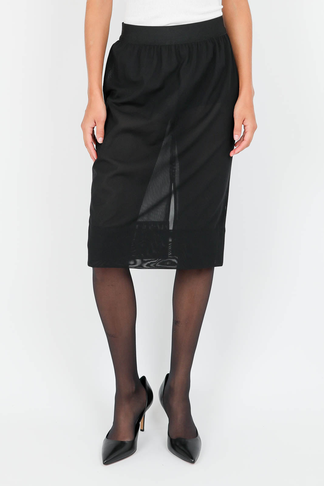 Skirt Power Mesh in black