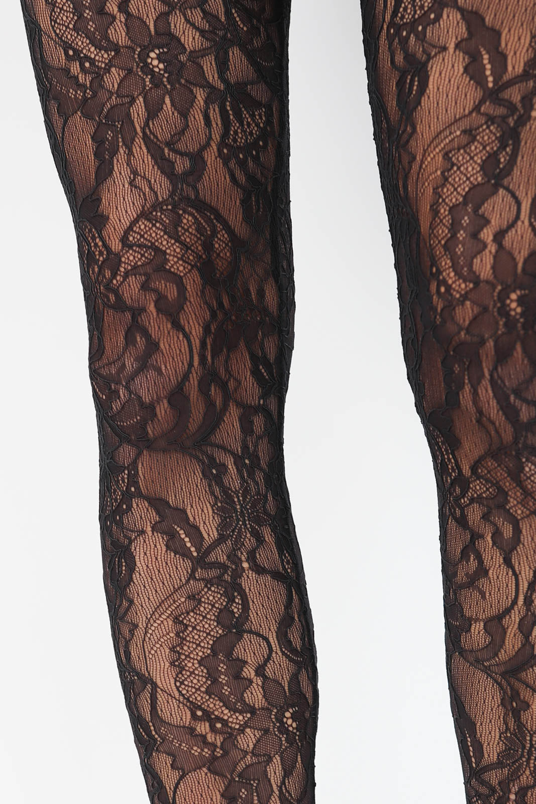 Lace tights in black