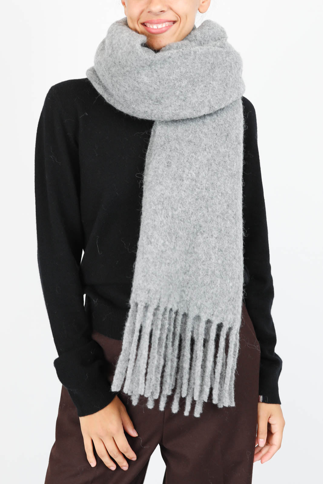 Beba scarf in gray melange