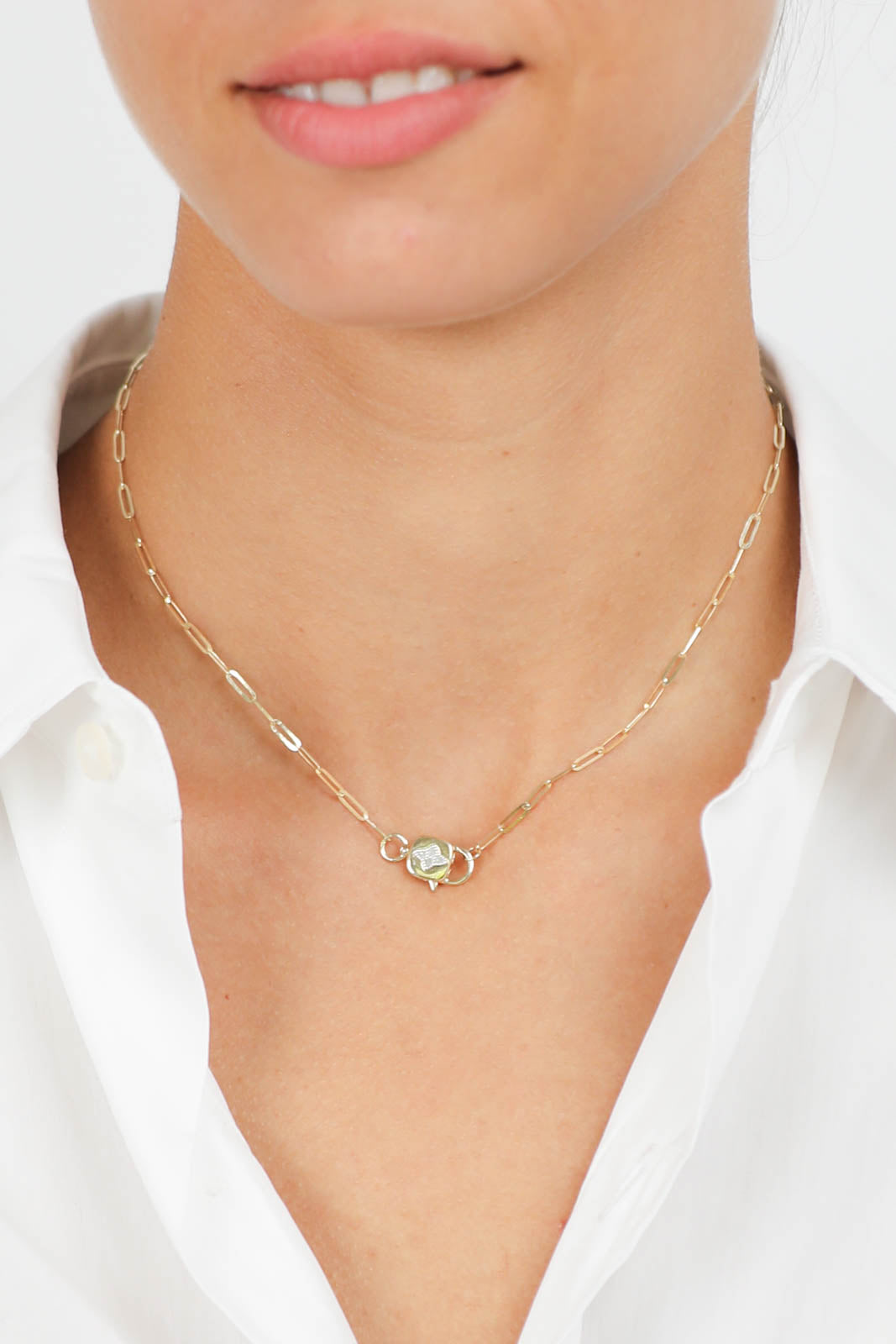 Louise Short necklace in gold