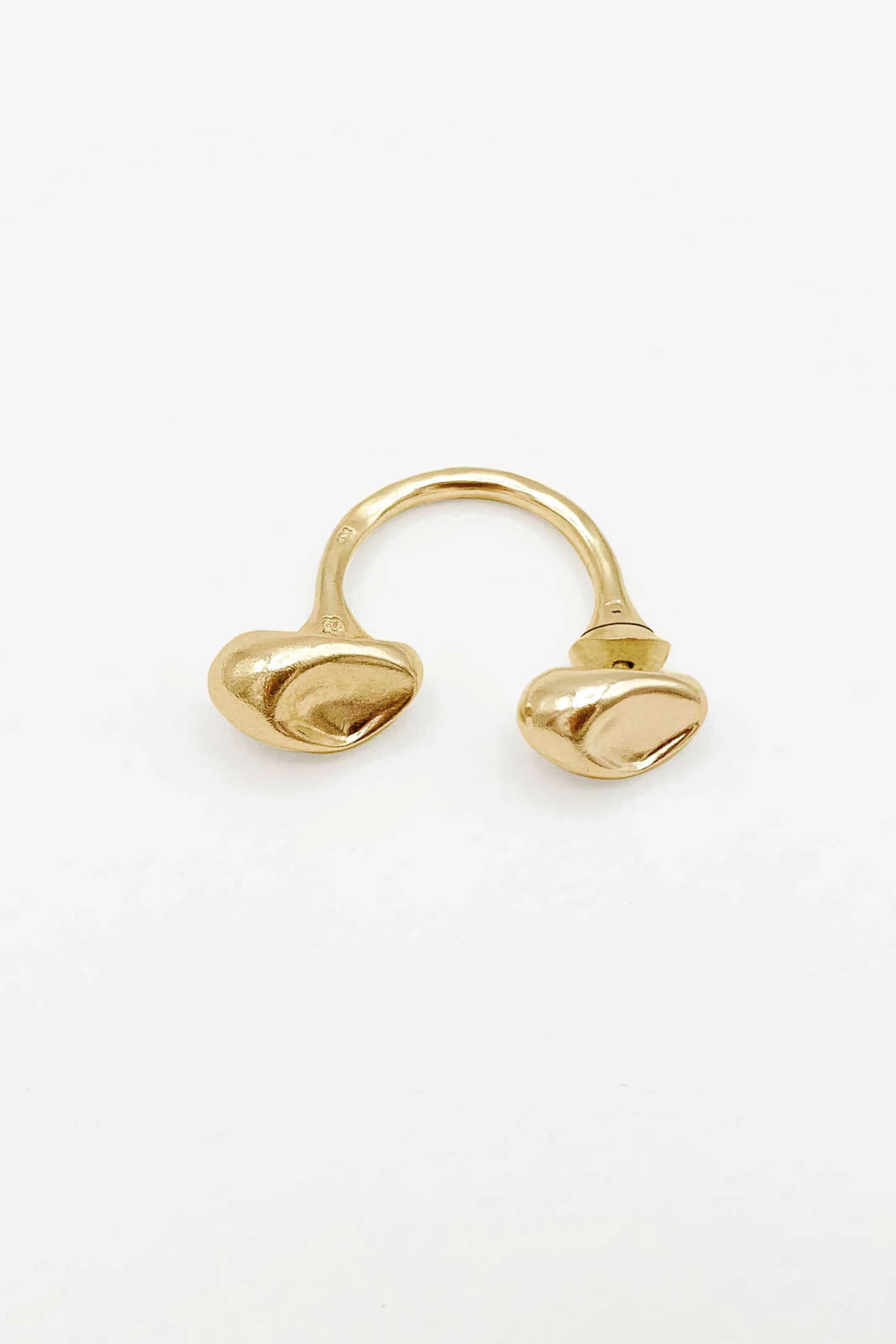 Double Coeur earrings in gold