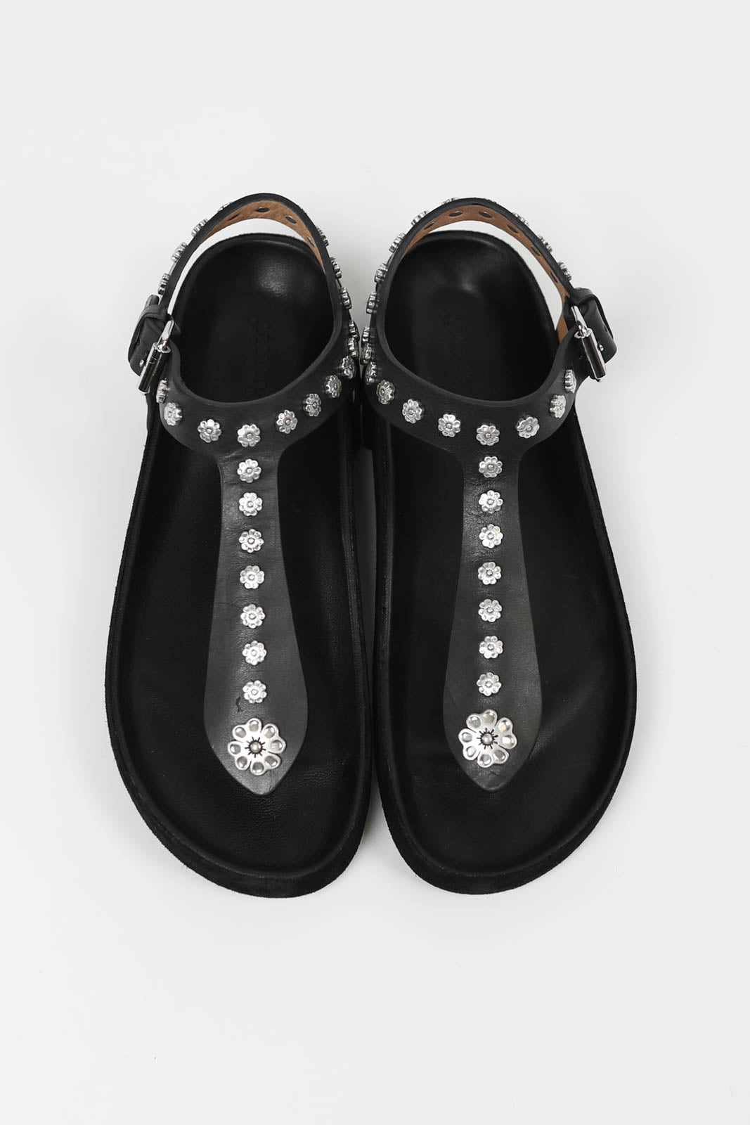 Enore sandals in black/silver