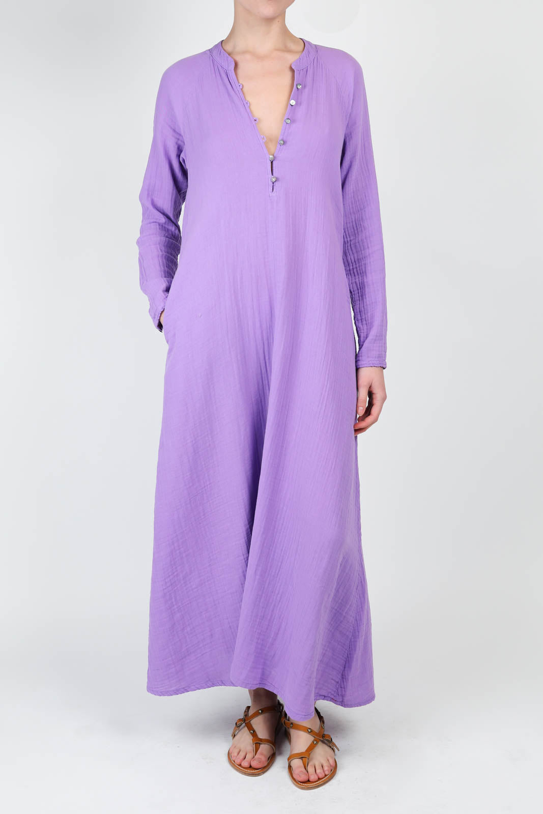 Tabitha dress in purple dahlia