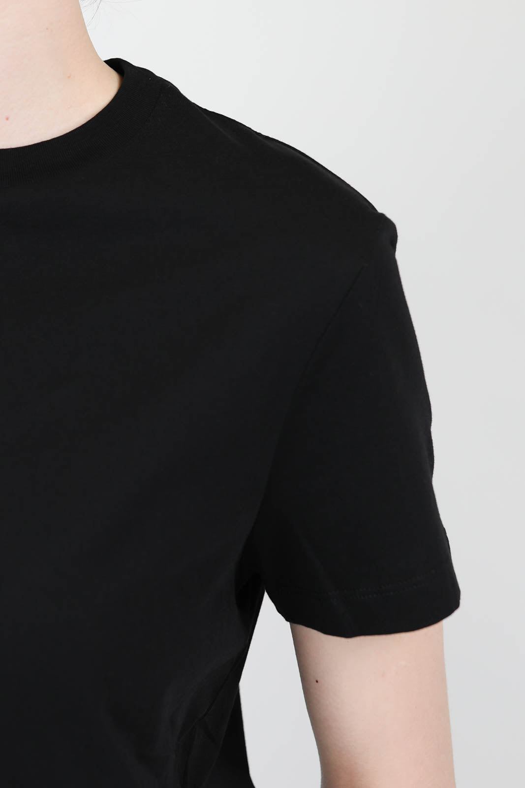 Cotton T-shirt in black