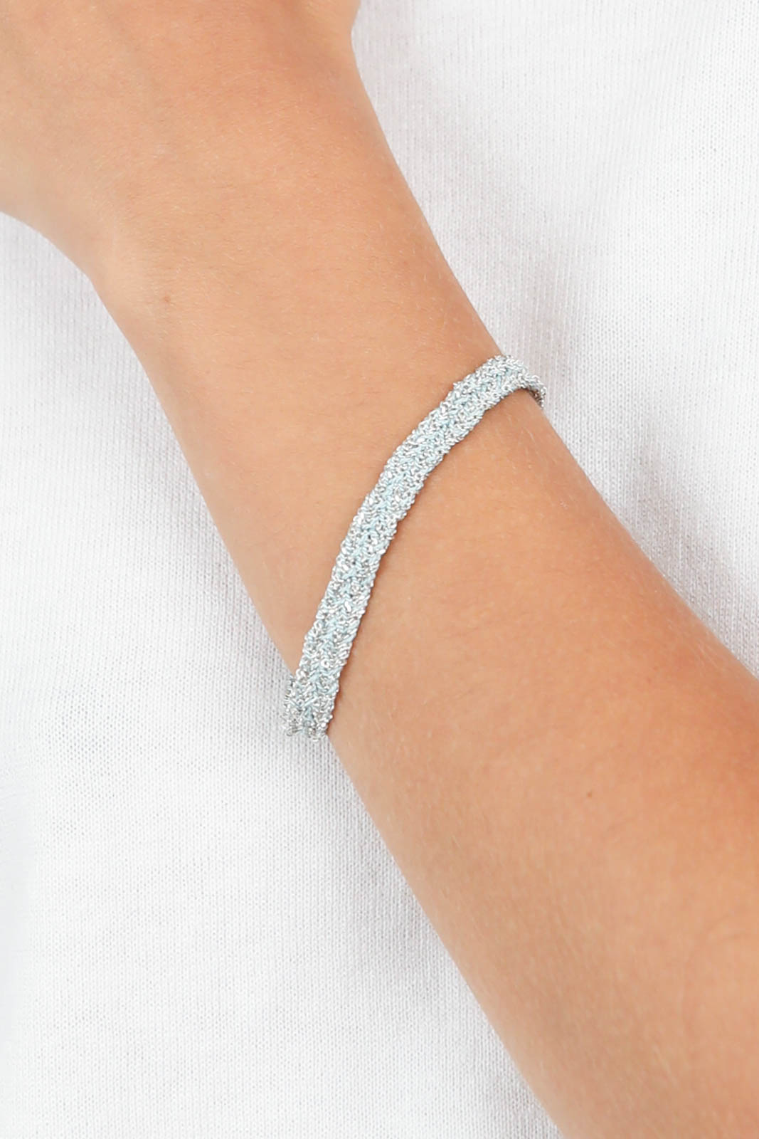 Bracelet N° 183 in Silver Aqua